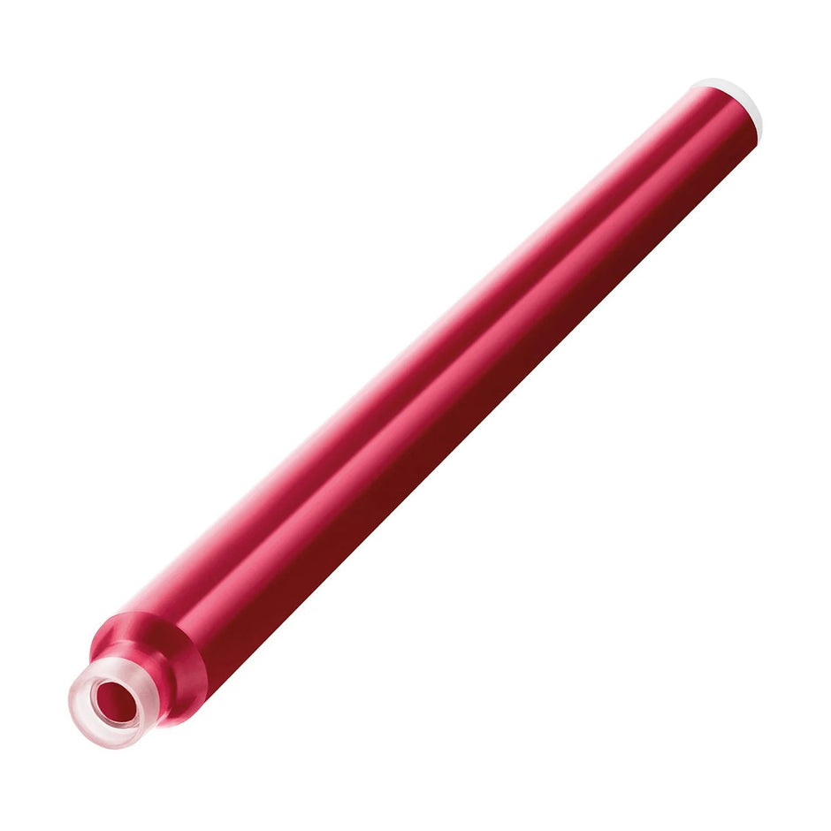 Pelikan GTP5 Long Ink Cartridges in vibrant red color, designed for superior writing performance and ink flow.