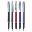 Pierre Cardin Penomatic Metal Fountain Pen | Includes 1 Converter and 2 Cartridges displayed in assorted colors.