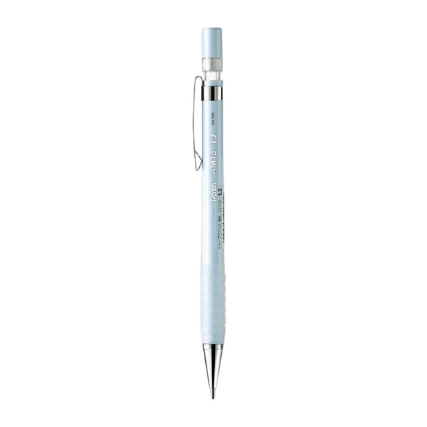Pentel AM13 Mechanical Pencil 1.3mm with non-slip grip and replaceable eraser for comfortable writing.