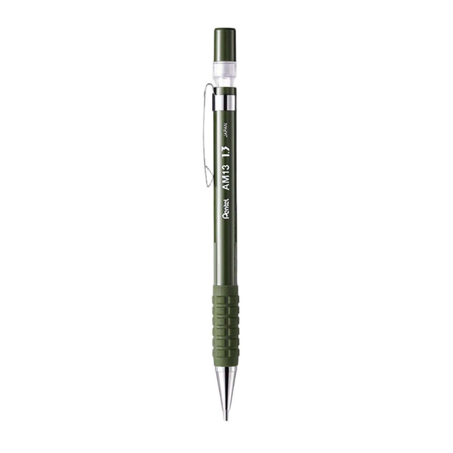 Pentel AM13 Mechanical Pencil 1.3mm with non-slip grip for comfortable writing and drawing.