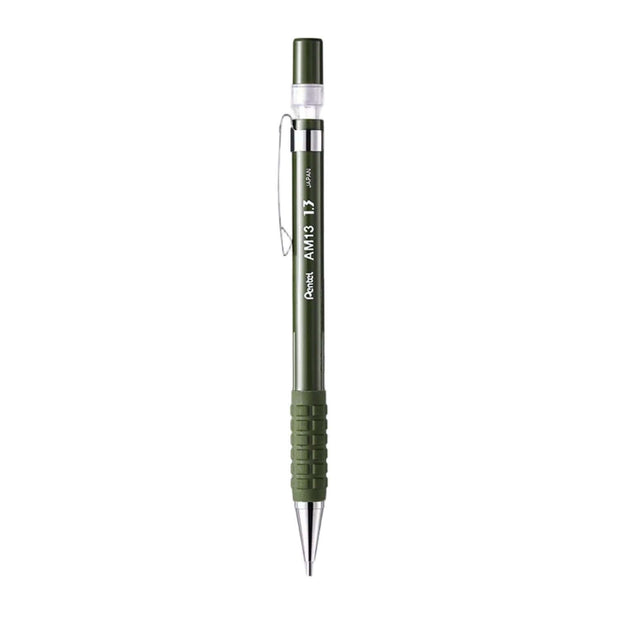Pentel AM13 Mechanical Pencil 1.3mm with non-slip grip for comfortable writing and drawing.