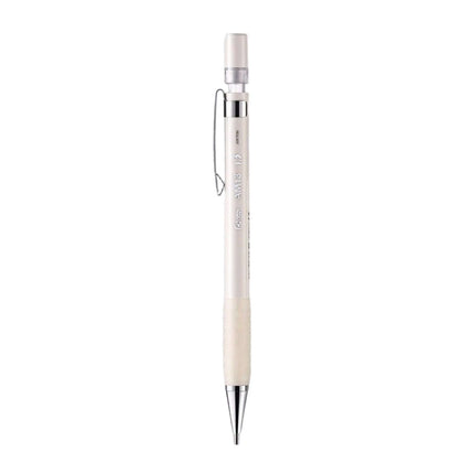 Pentel AM13 Mechanical Pencil 1.3mm with non-slip grip, adjustable clip, and replaceable eraser.