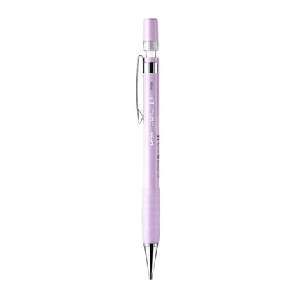 Pentel AM13 Mechanical Pencil 1.3mm in lavender color with adjustable metal clip and latex-free grip.