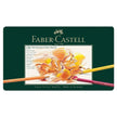 Faber Castell Polychromos Colour Pencil 120 Shades box with colored pencils and artistic design.