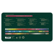 Faber Castell Polychromos Colour Pencil 120 Shades color chart showcasing vibrant pencil colors and information.