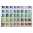 Swatch of Faber Castell Polychromos Colour Pencil 120 Shades with color name labels for easy identification.