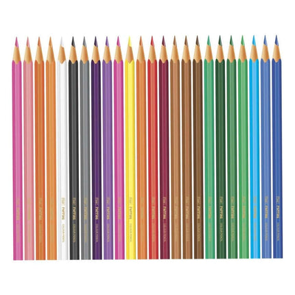 Flair Creative Popping Colour Pencil 24 Shades set showcasing vibrant pencils in a range of colors for creative projects.