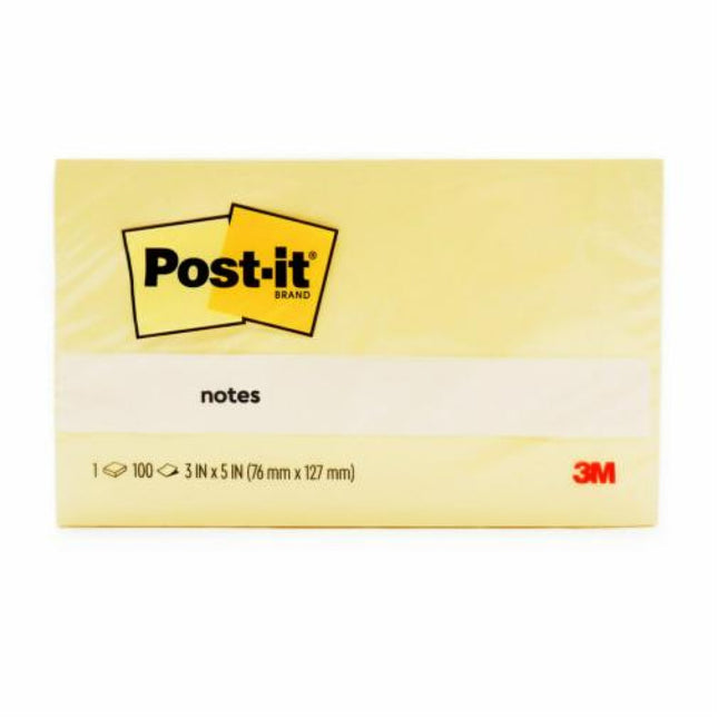 Post-it Notes Yellow 3"x5" | 100 Sheets per pad