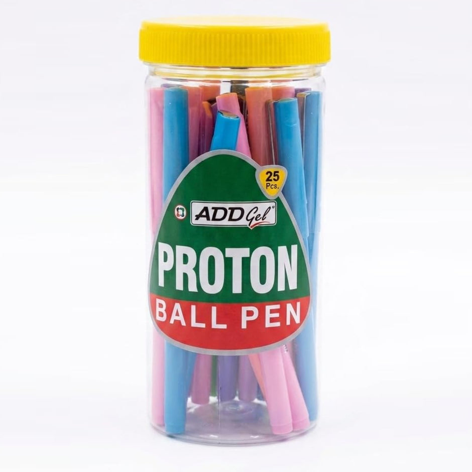 Add Gel Proton Ball Pen Blue | Jar Pack of 25
