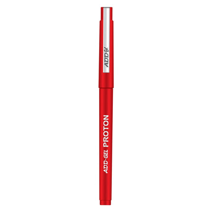Add Gel Proton Ball Pen in vibrant red, showcasing smooth ink technology for reliable performance.