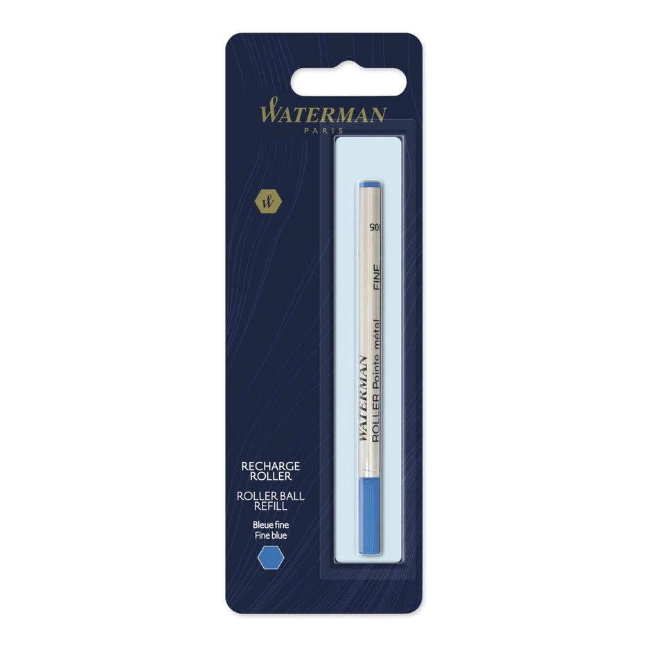Waterman Roller Ball Refill | Ink Colour - Blue and Black, premium rollerball ink refill in blue fine for smooth writing.