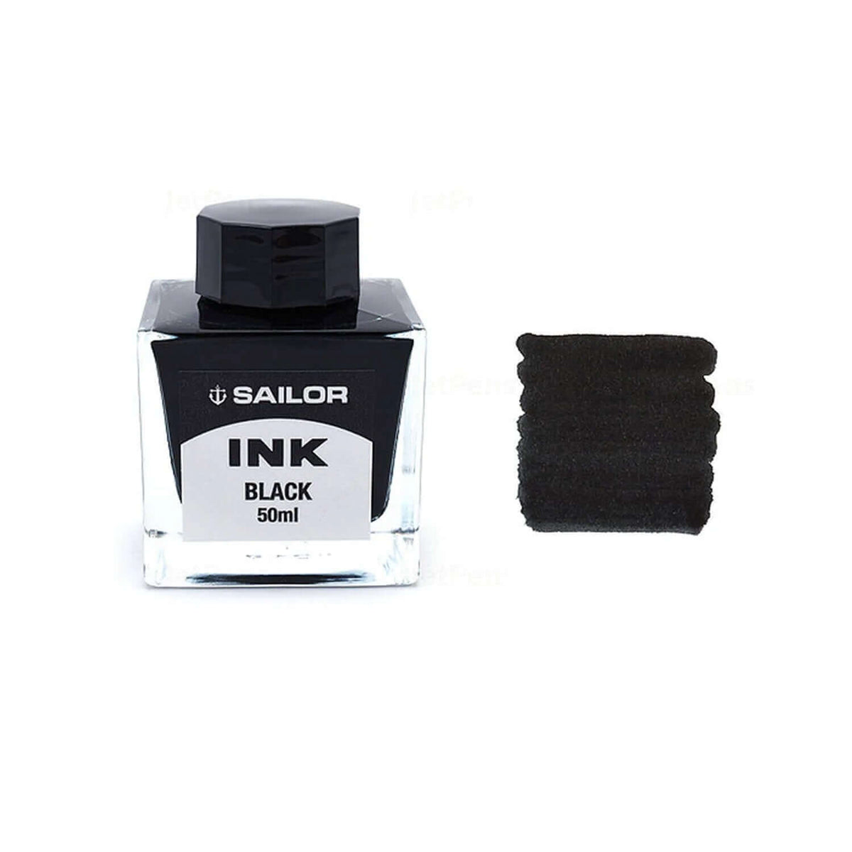 Sailor Dye Ink Bottle - 50ML with black water-based dye ink for fountain pens.