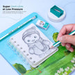Hauser Artz Skoola Kit | Stationery Kit of 4 Assorted Items with drawing tools and sketch of a penguin.