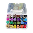 Flair Creative Soft Art Marker 24 Shades | Dual Tip - Brush and Chisel in a clear storage case