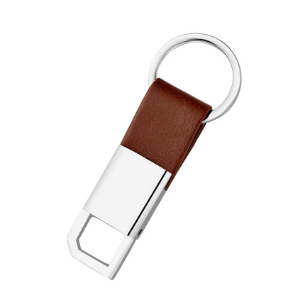 GifMor Premium 9033 tan keychain featuring PU leather and metal design, part of a sophisticated gift set.