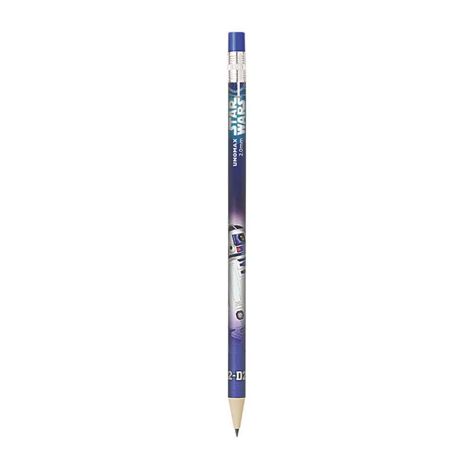 Unomax Star Wars 2.0mm Mechanical Pencil | Pack of 10 | Includes 1 Eraser and 1 Sharpener