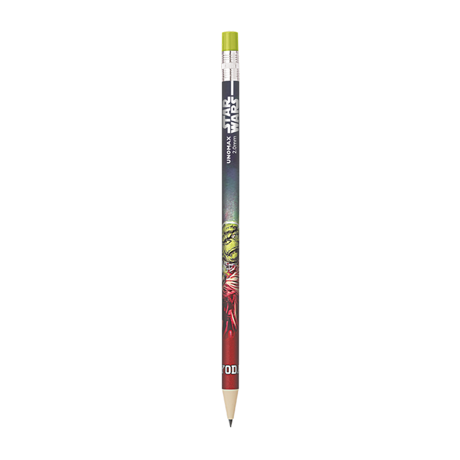 Unomax Star Wars 2.0mm Mechanical Pencil | Pack of 10 | Includes 1 Eraser and 1 Sharpener
