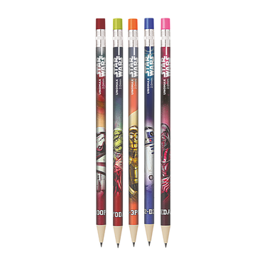 Unomax Star Wars 2.0mm Mechanical Pencil | Pack of 10 | Includes 1 Eraser and 1 Sharpener