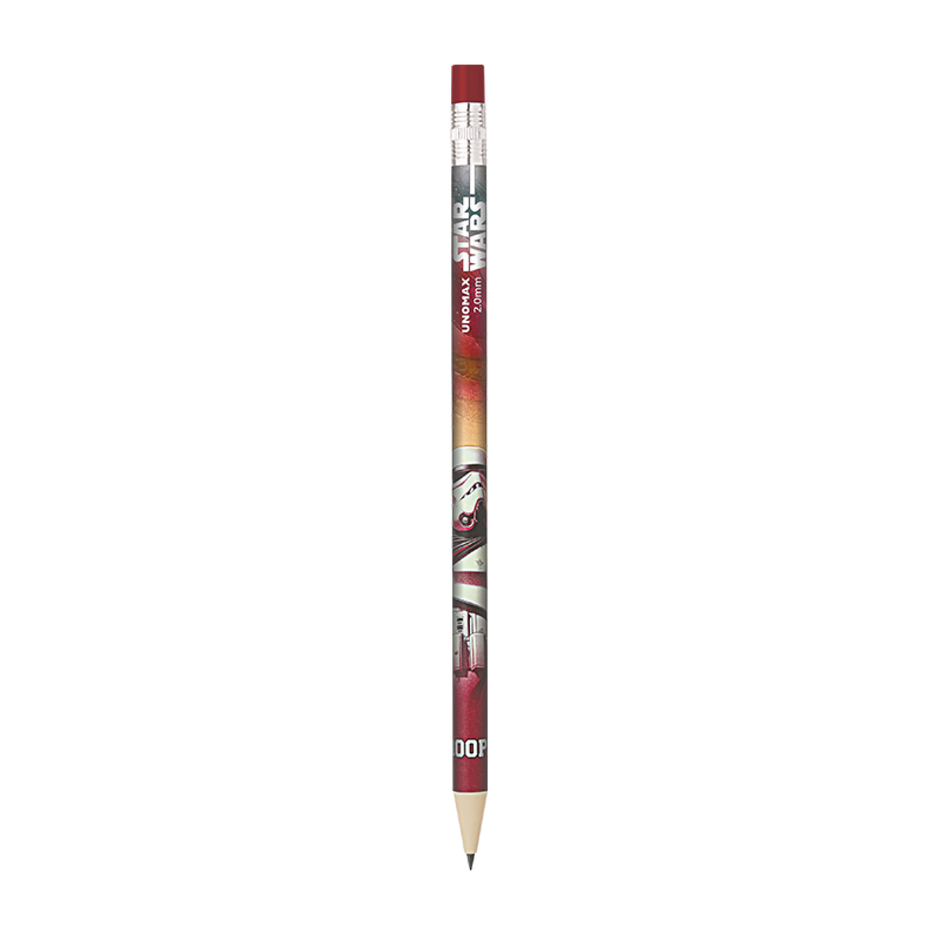 Unomax Star Wars 2.0mm Mechanical Pencil | Pack of 10 | Includes 1 Eraser and 1 Sharpener