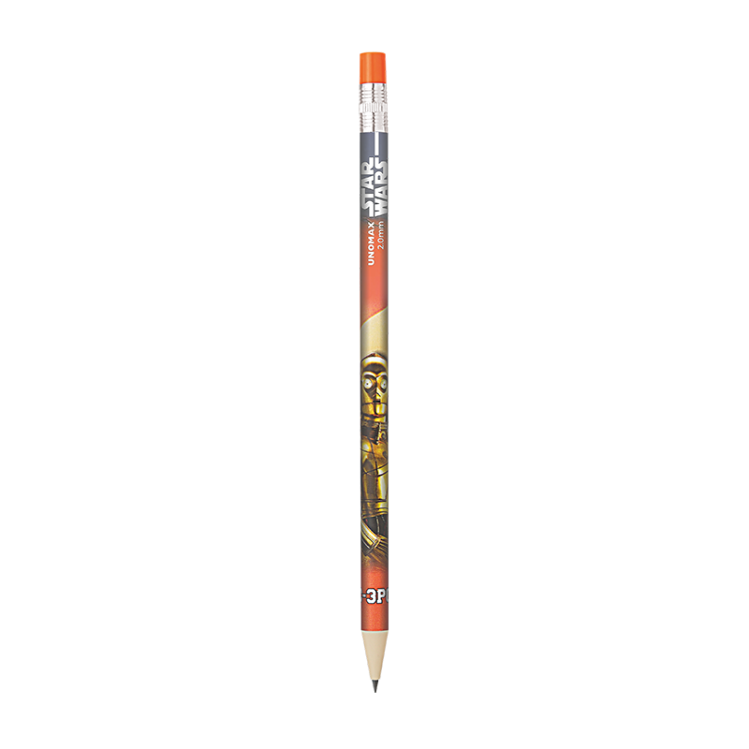 Unomax Star Wars 2.0mm Mechanical Pencil | Pack of 10 | Includes 1 Eraser and 1 Sharpener