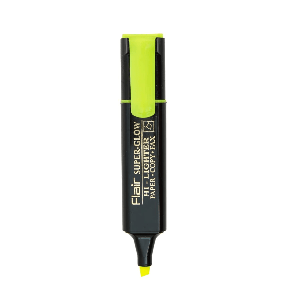 Flair Super Glow Hilighter | Ink Colour - Yellow with chisel tip for precise marking.