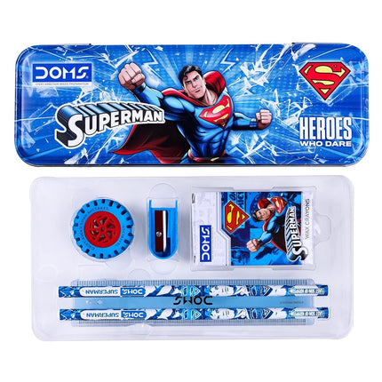 DOMS Superman Stationery Kit | Combination of 6 Stationery Items