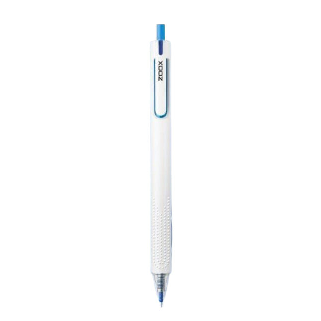 Zoox T7 Mute Gel Pen | Ink Colour - Blue showing refined design and silent click mechanism.