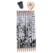 Flair Creative Thrill Glow 2.0mm Mechanical Pencil | Pack of 10 | Includes 1 Eraser and 1 Sharpener