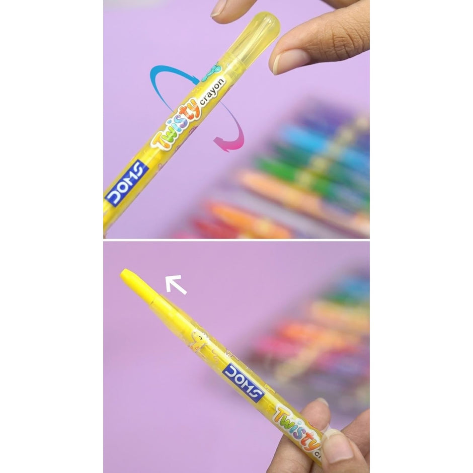 Doms Twisty Plastic Crayons | Set of 12 Shades
