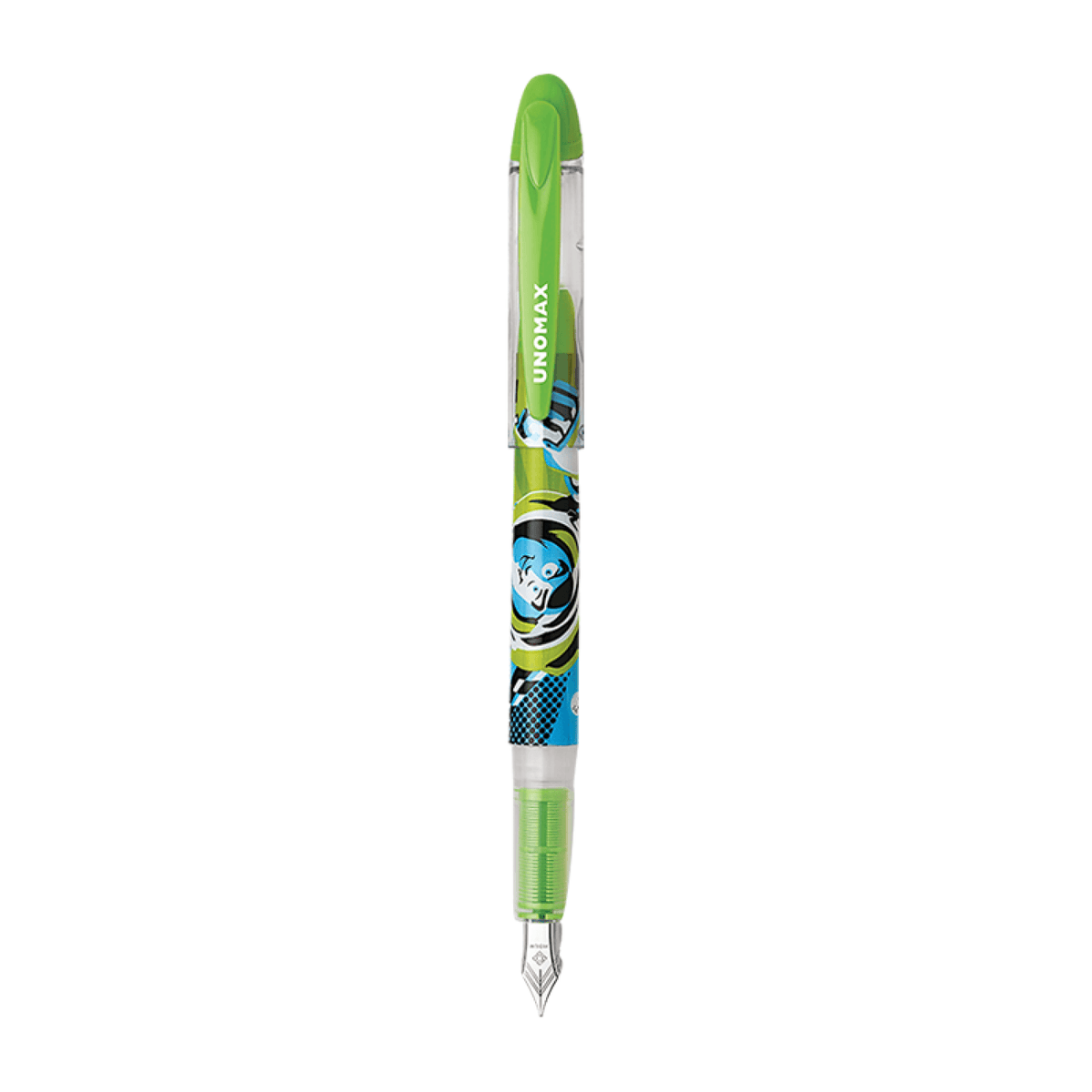 Unomax Disney Fountain Mate Pen | Includes 2 Ink Cartridges with colorful design and precision stainless steel nib.