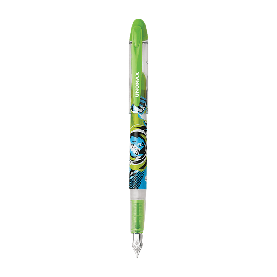 Unomax Disney Fountain Mate Pen | Includes 2 Ink Cartridges with colorful design and precision stainless steel nib.