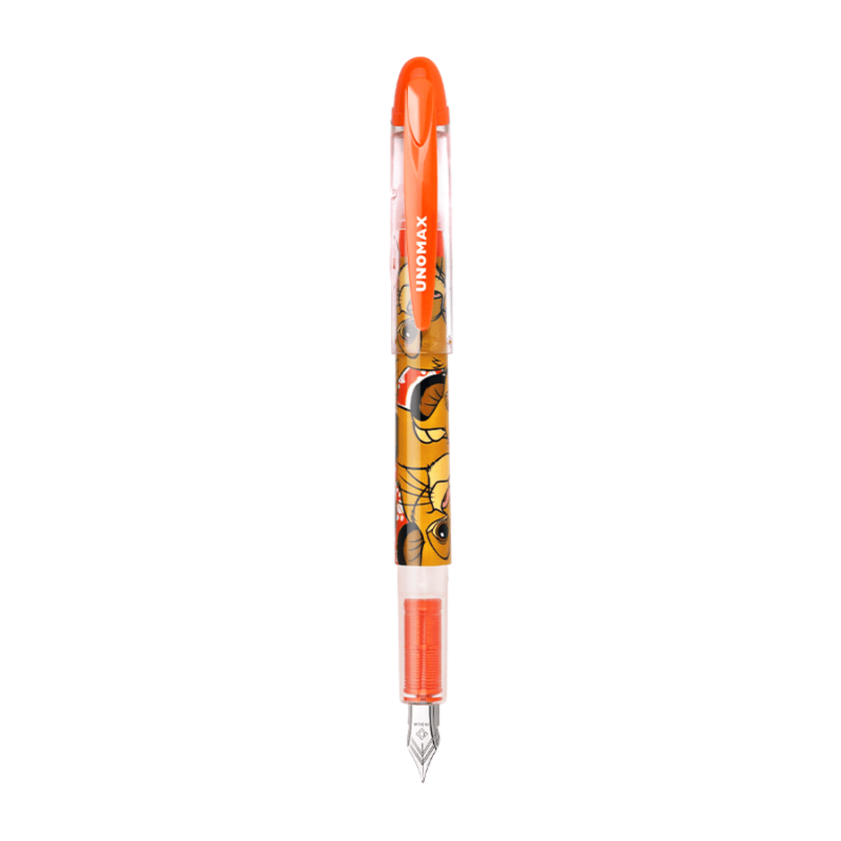 Unomax Disney Fountain Mate Pen | Includes 2 Ink Cartridges with vibrant Disney character design.