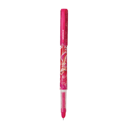 Unomax Disney Fountain Slim Pen | Includes 2 Ink Cartridges featuring vibrant pink design with Disney characters.