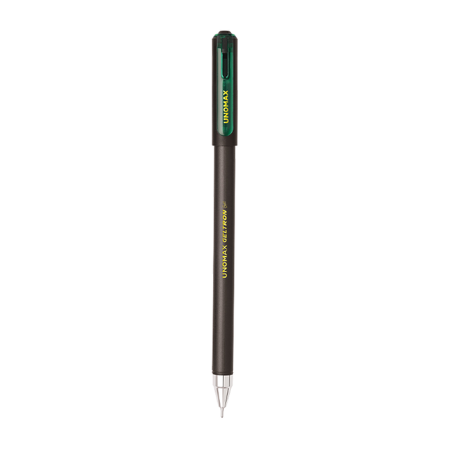 Unomax Geltron Gel Pen | Waterproof Ink | Ink Colour - Blue, Black, Green and Red