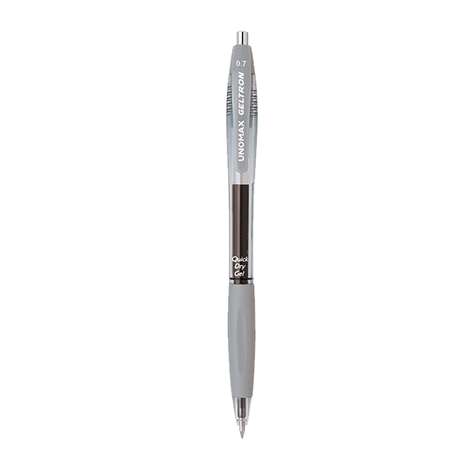 Unomax Geltron RT Gel Pen | Ink Colour - Blue, Black and Red showcasing precision writing and ergonomic design.