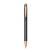 Unomax Lumina Ball Pen | Ink Colour - Blue in sleek black and rose gold design.