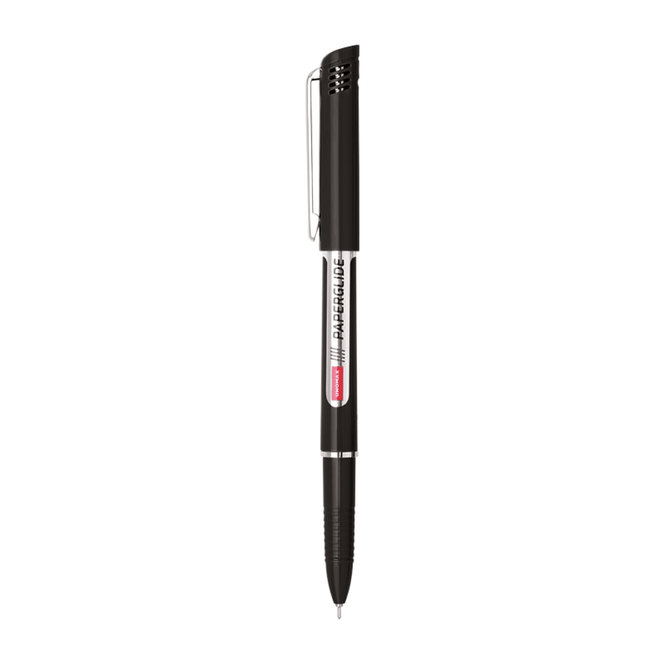 Unomax Paperglide Ball Pen | Ink Colour - Blue, Black and Red - black pen with precision tip