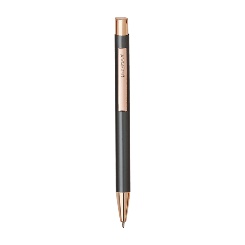 Unomax Richmond Ball Pen | Ink Colour - Blue, featuring a sleek design with a metal clip and smooth retractable mechanism.