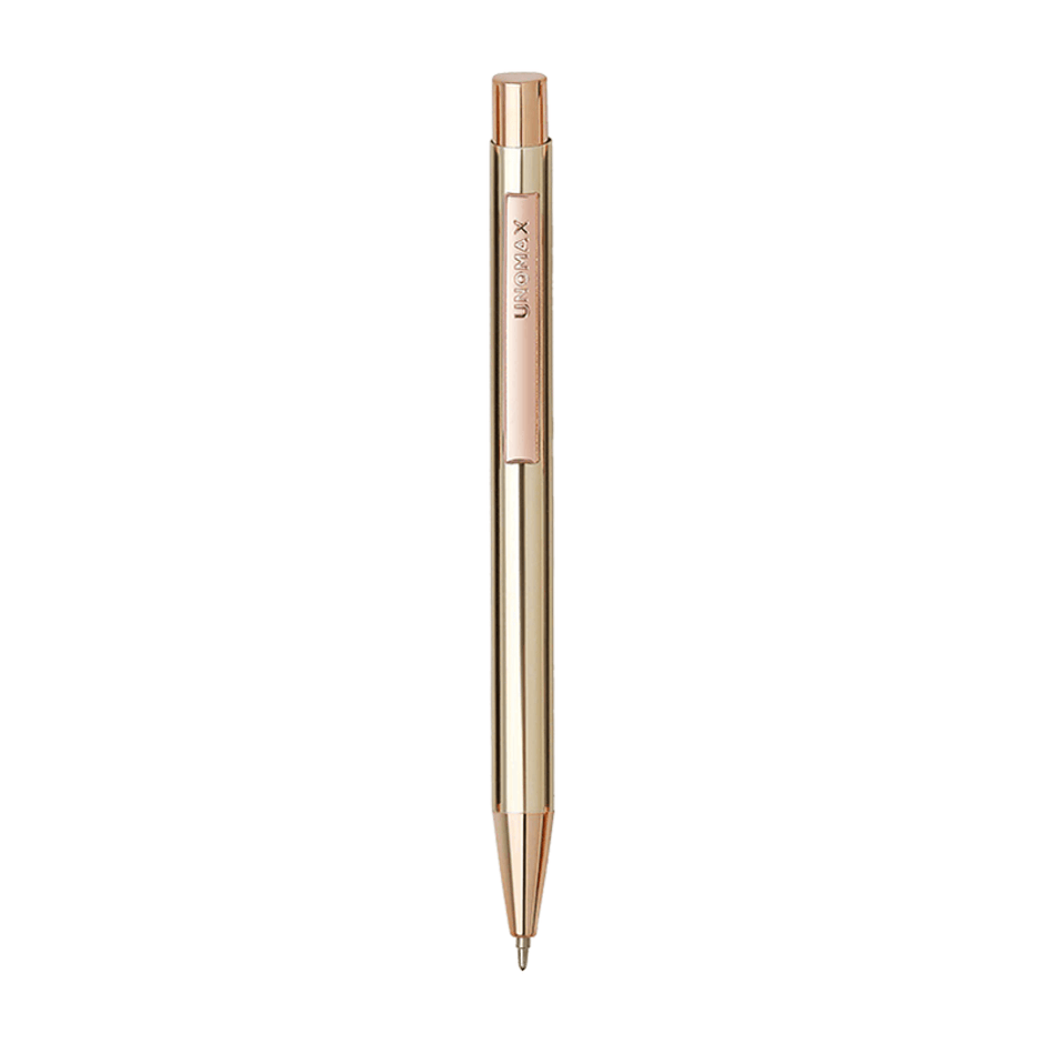 Unomax Richmond Ball Pen | Ink Colour - Blue, featuring a sleek gold finish and smooth writing performance.