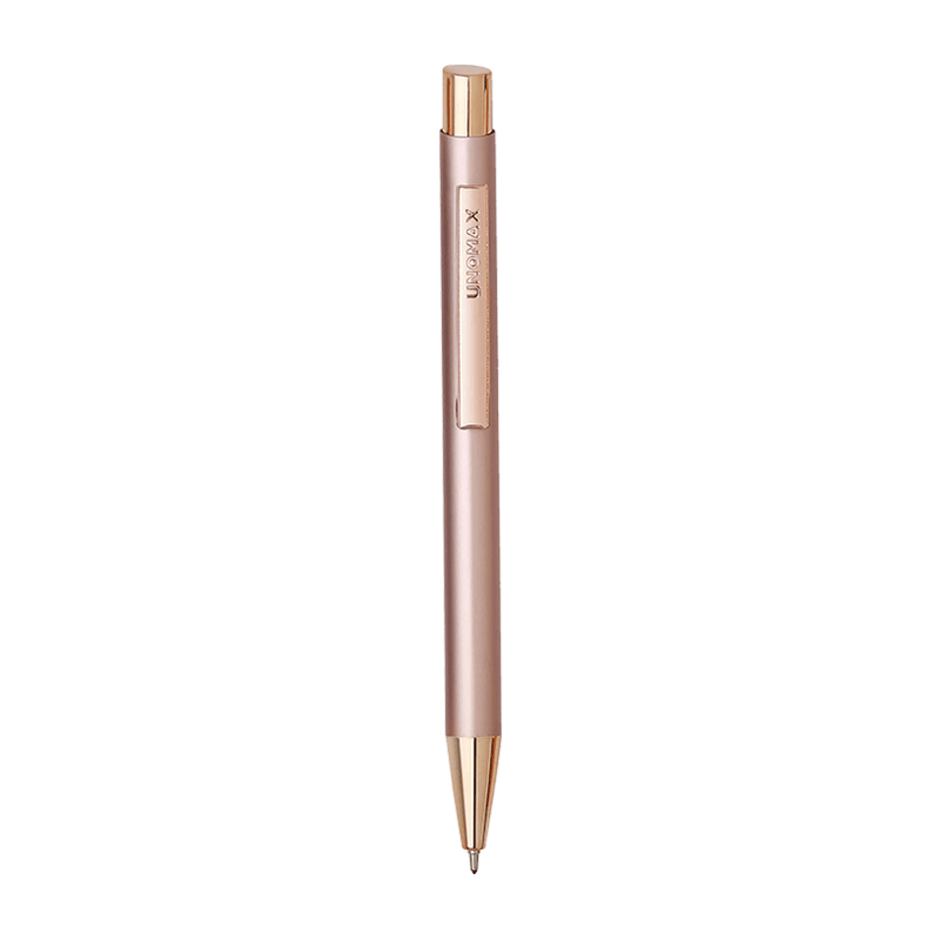 Unomax Richmond Ball Pen | Ink Colour - Blue with gold accents and smooth retractable mechanism.