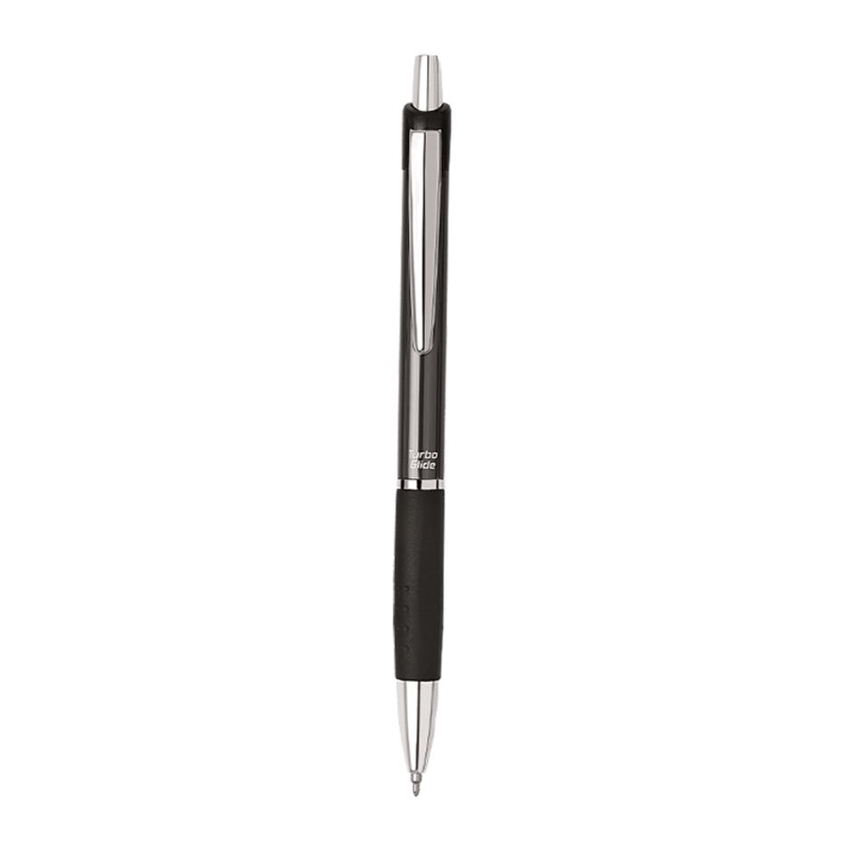 Unomax Turbo Glide Ball Pen | Ink Colour - Blue with anodized aluminum body and 0.7mm ball point tip.
