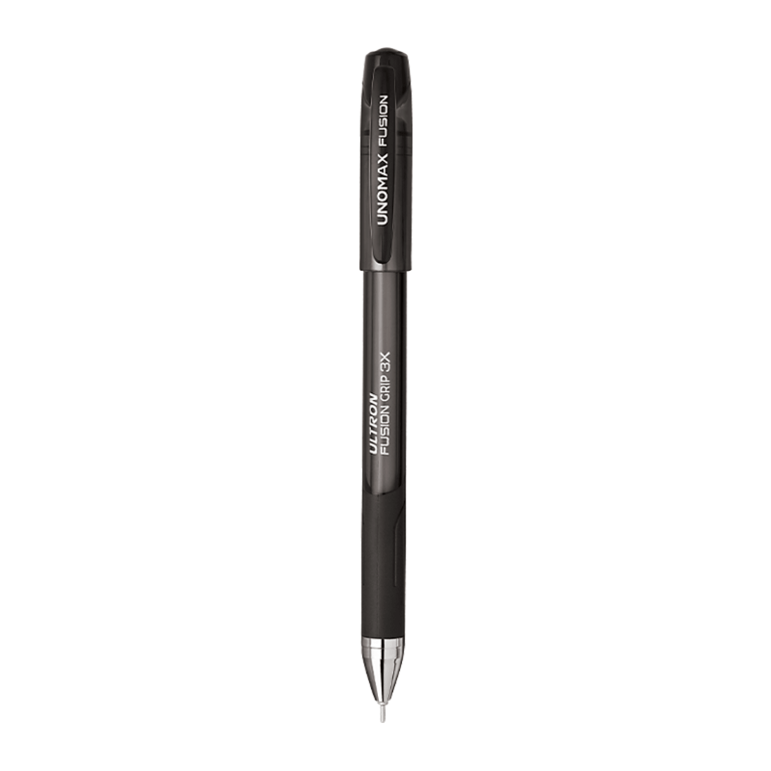 Unomax Ultron Fusion Grip 3X Ball Pen | Ink Colour - Blue, Black and Red in black color