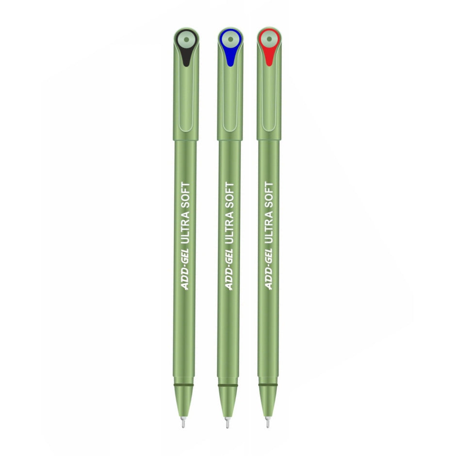 Add Gel Ultra Soft Ball Pen | Ink Colour - Blue, Black and Red