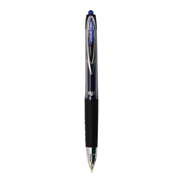 Uni-Ball Signo UMN207 0.7MM Roller Ball Pen | Ink Colour - Blue and Black on a white background.
