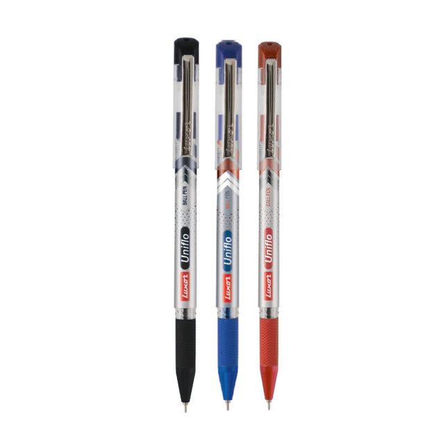 Luxor Uniflo Ball Pen | Ink Colour - Blue, Black and Red