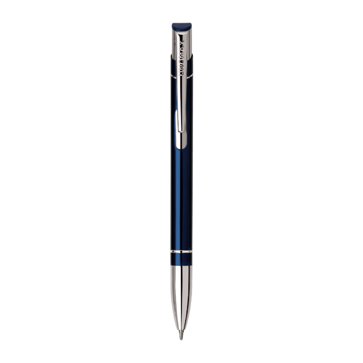 Unomax Valentino Ball Pen | Ink Colour - Blue with chrome-plated clip and anodized finish.