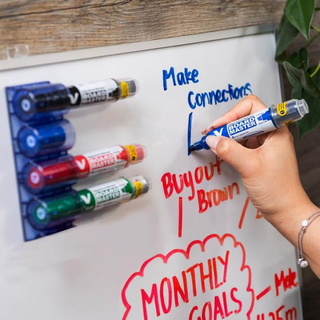 Pilot V Board Master Medium Bullet Tip White Board Marker with Replacable Tip & Ink Cartridge