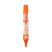 Pilot V Board Master Medium Bullet Tip White Board Marker with Replacable Tip & Ink Cartridge in orange color.