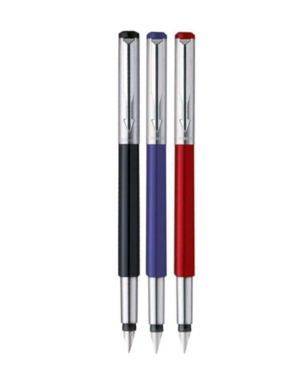 Parker Vector Metallix Fountain Pen with Quink Ink Bottle