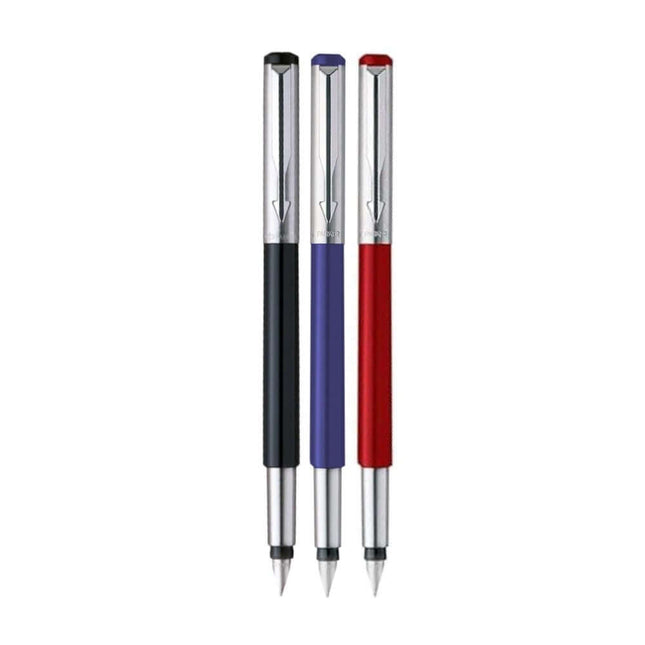 Parker Vector Metallix Fountain Pen with Quink Ink Bottle